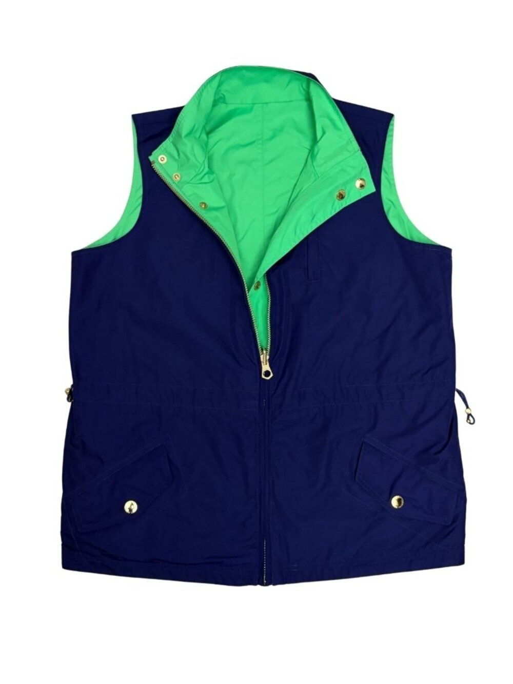 REVERSIBLE Lauren Ralph Lauren Vest Windbreaker Light Jacket Womens Large P